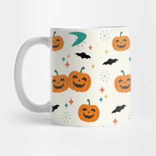 Halloween Mid Century Pumpkins Pattern Mug